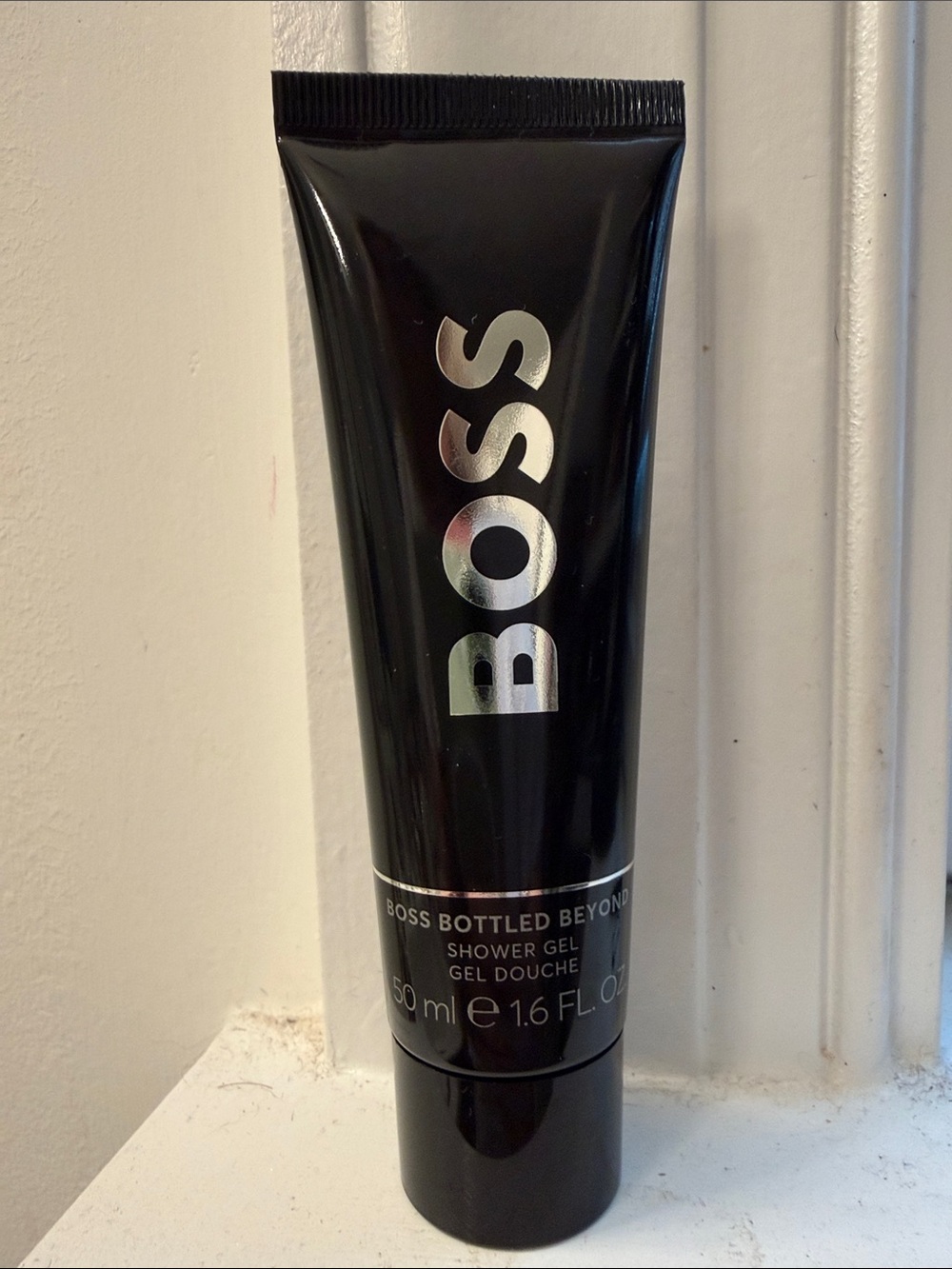 Boss Black Shower Gel Tube with Silver Logo